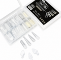 SET TIP DUAL FORM MIX+STICKERS FRENCH IN SILICONE MIX