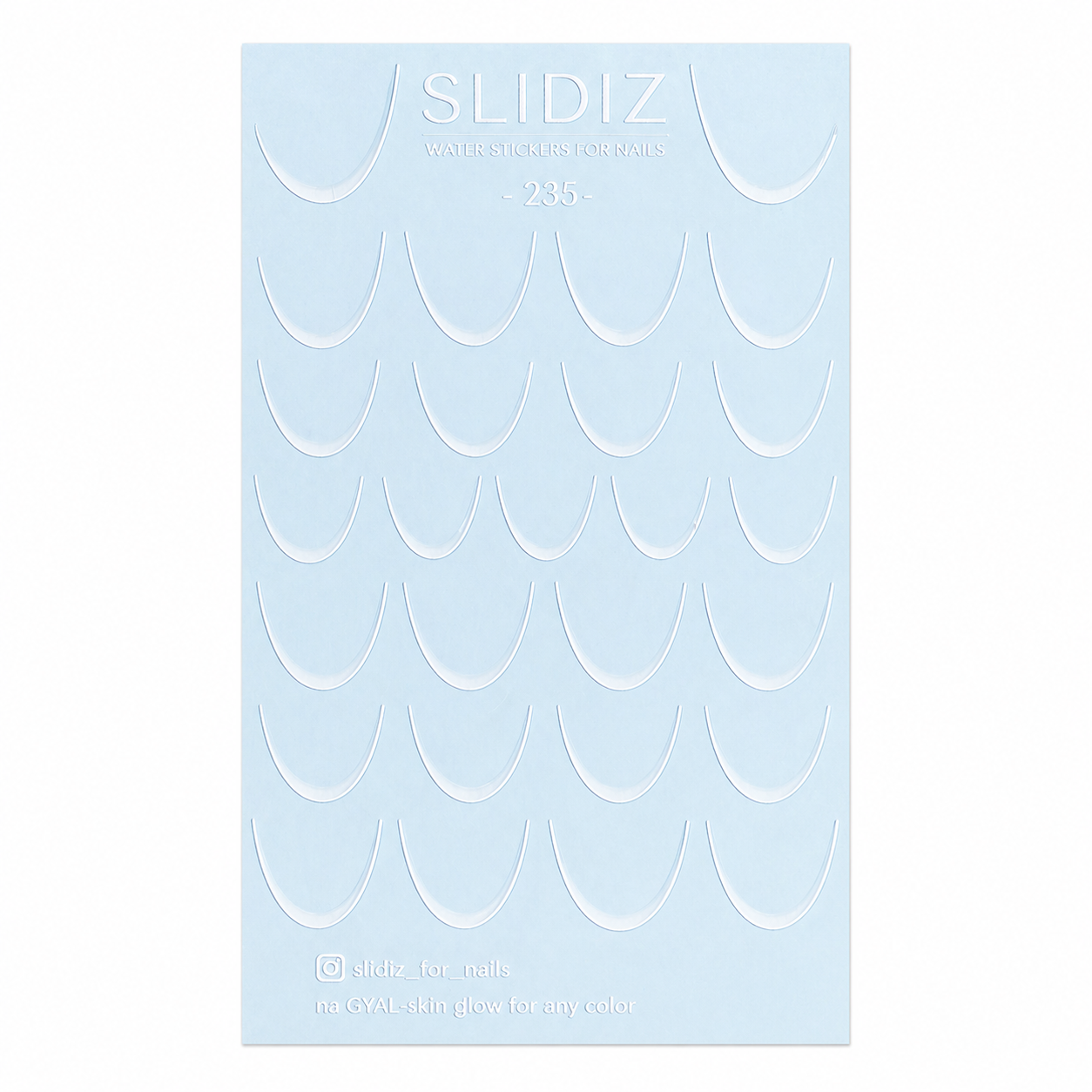 Stickers nail art french sfumato bianco