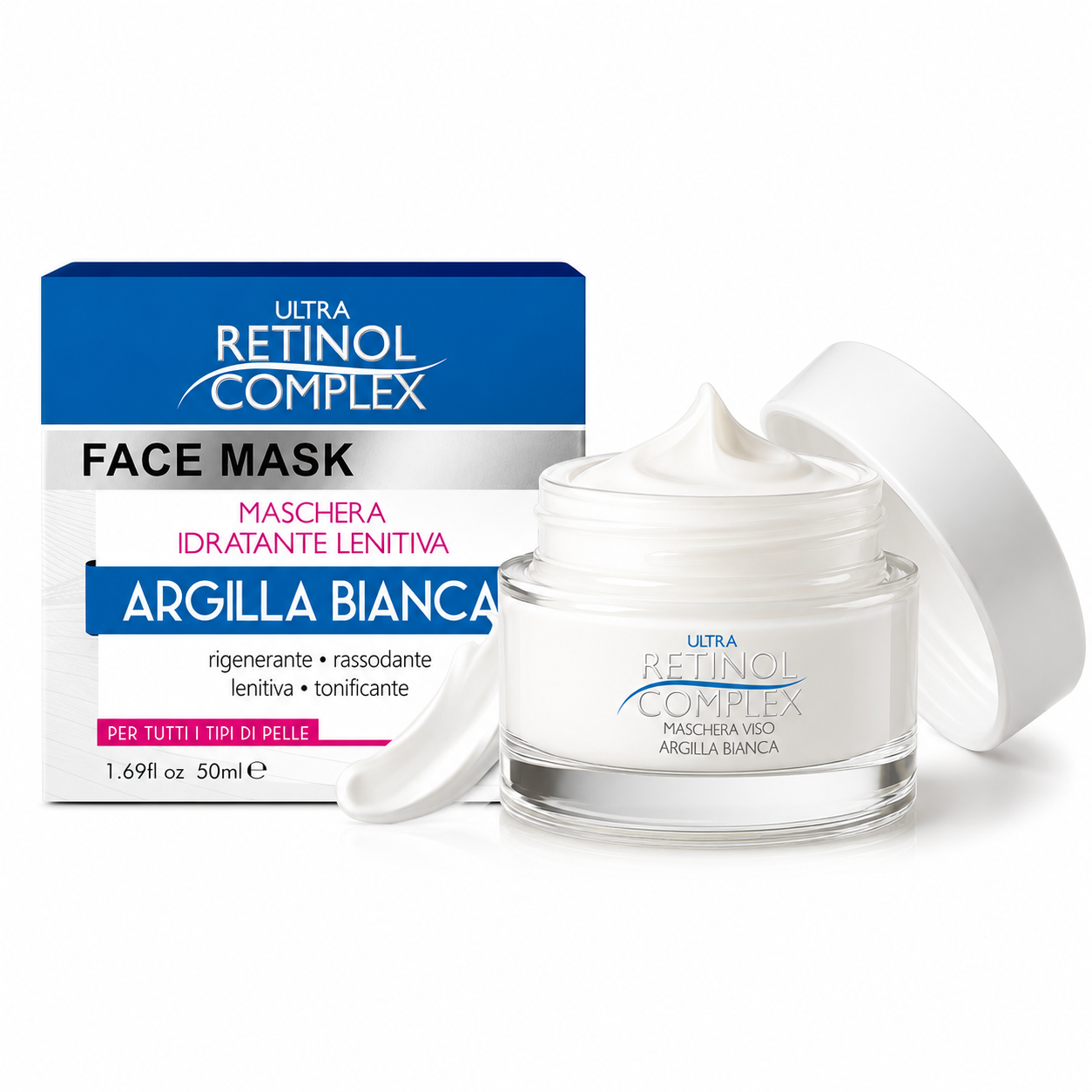 MASCHERA VISO ARGILLA BIANCA