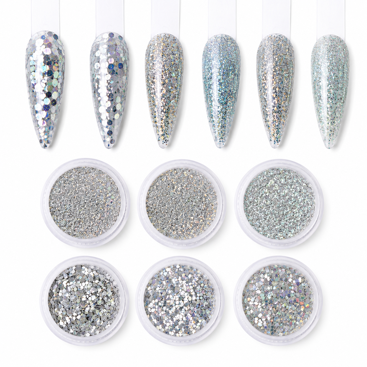 Silver Diamond Glitter Mix Collection