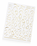 STICKERS 3D CROMO ORO