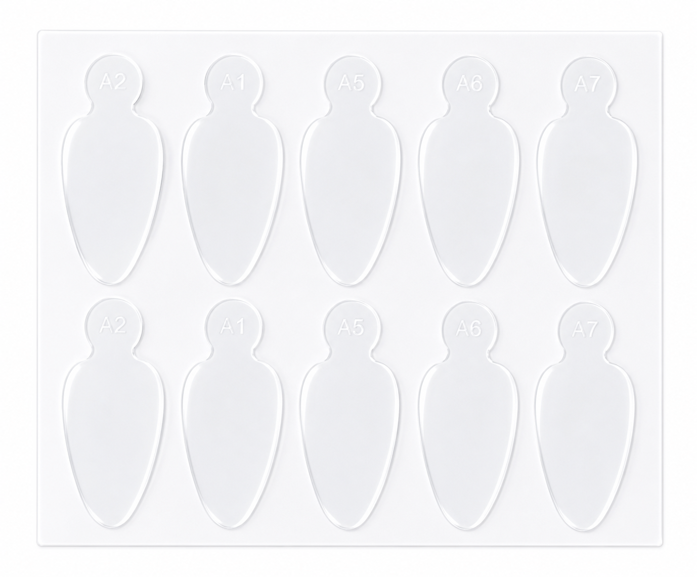 French Stickers in silicone per tip dual Form tonda