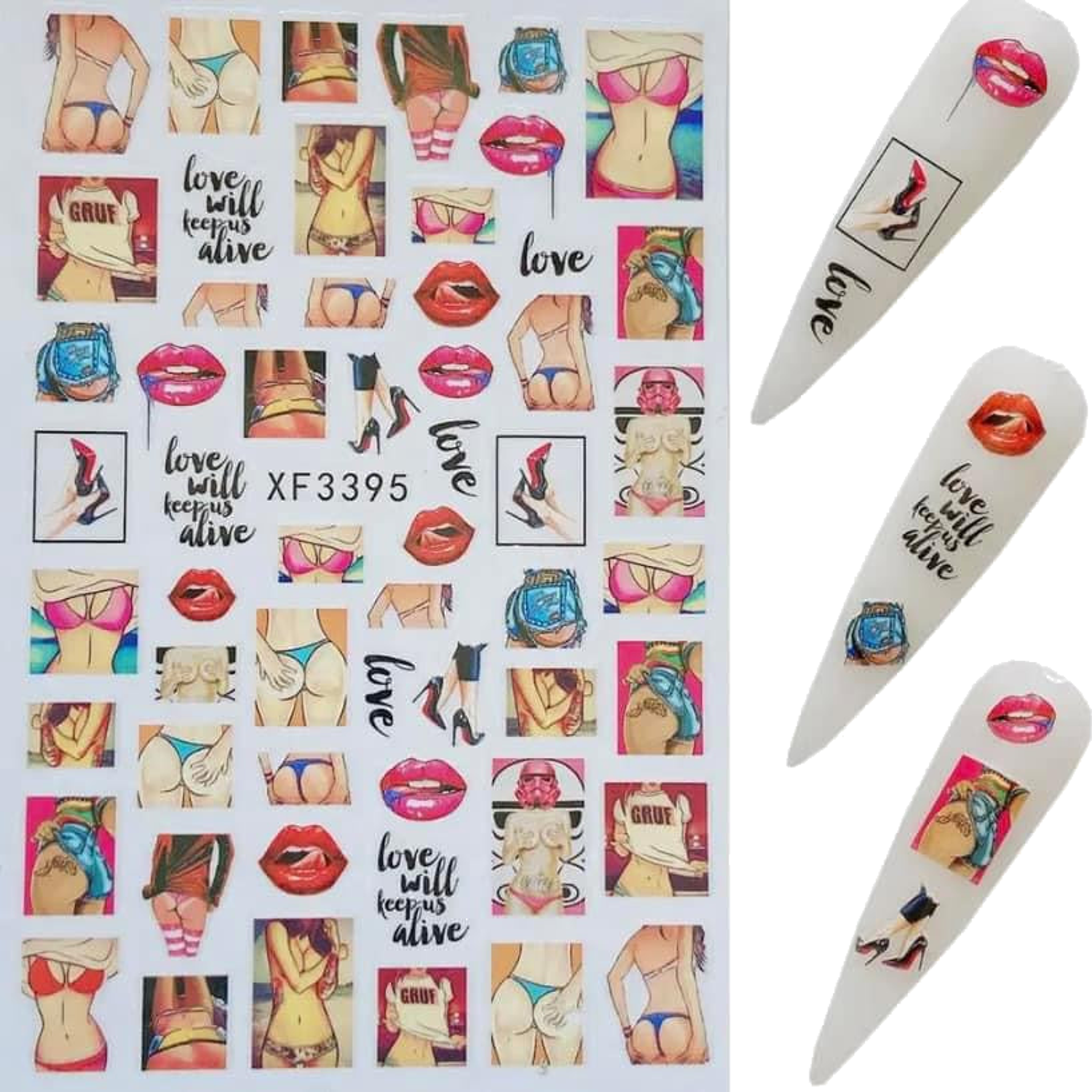 Stickers nail art sexy (395)