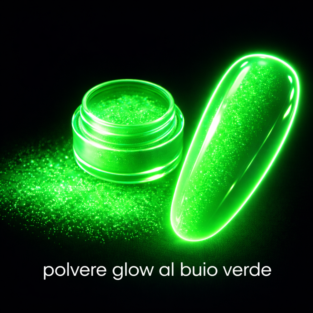 polvere GLOW verde boreale (che si illumina al buio)