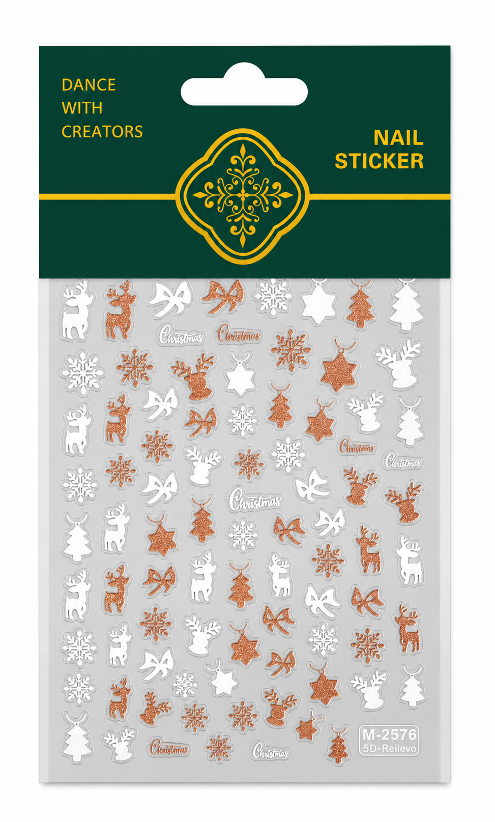 Stickers nail art natalizio matt 5D M-2576