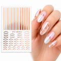 Stickers nail art rose gold