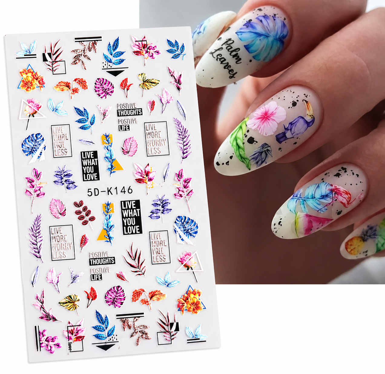 Stickers nail art 5D (K146)