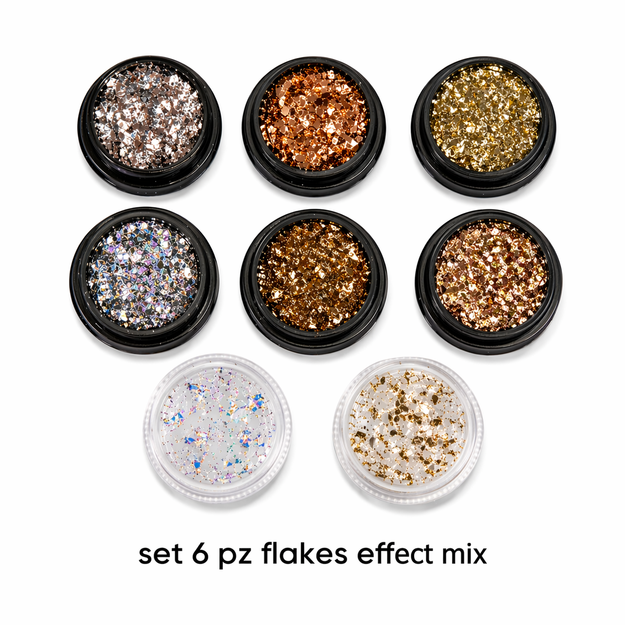 set 6 pz flakes effect