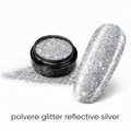 Polvere glitter reflective silver