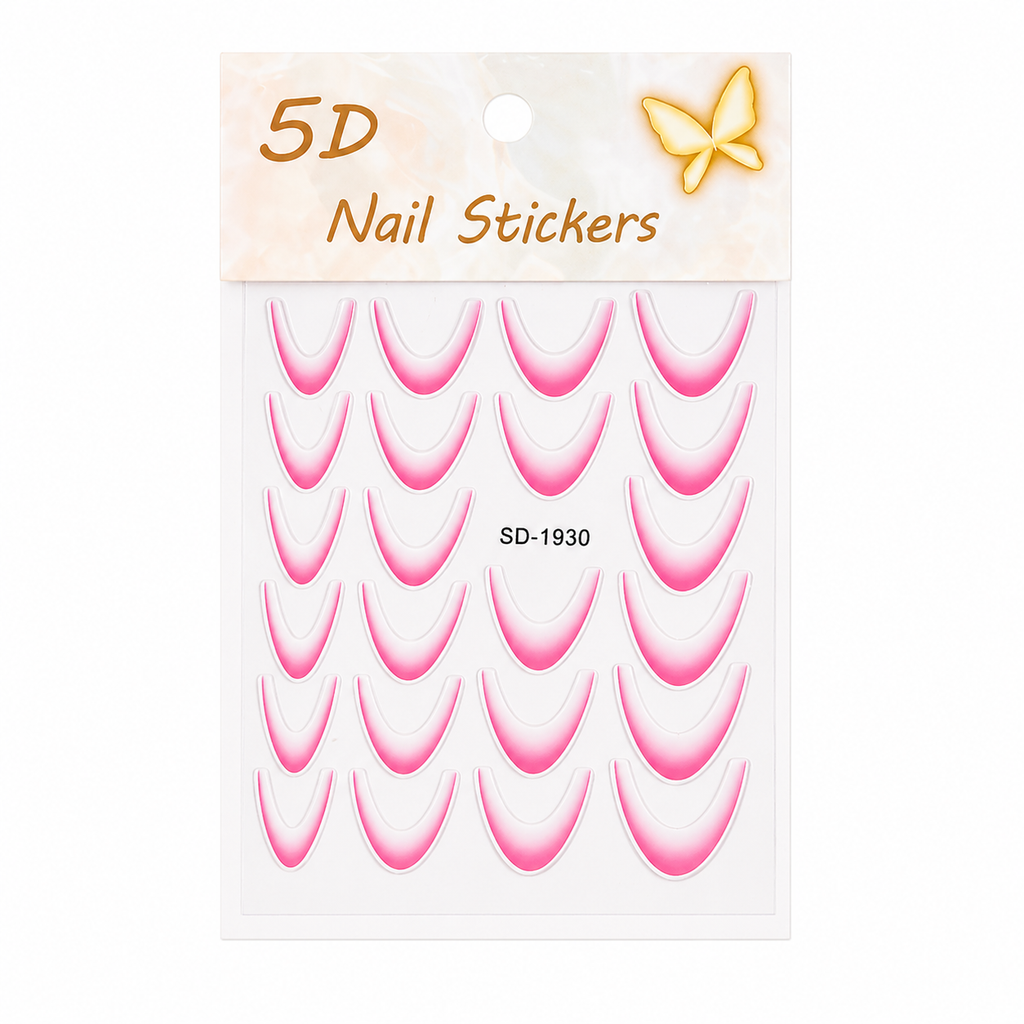 Stickers nail art french sfumato rosa