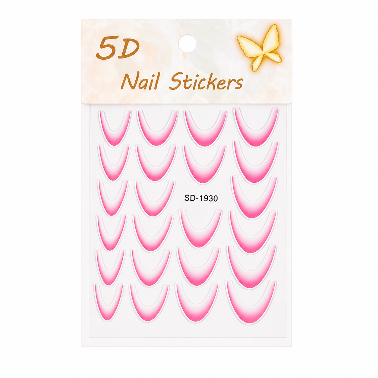 Stickers nail art french sfumato rosa