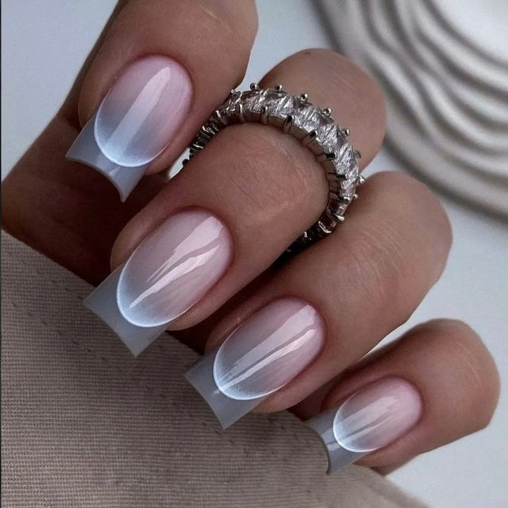 Stickers nail art french sfumato bianco