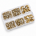 Box Swarovsky mix gold stone
