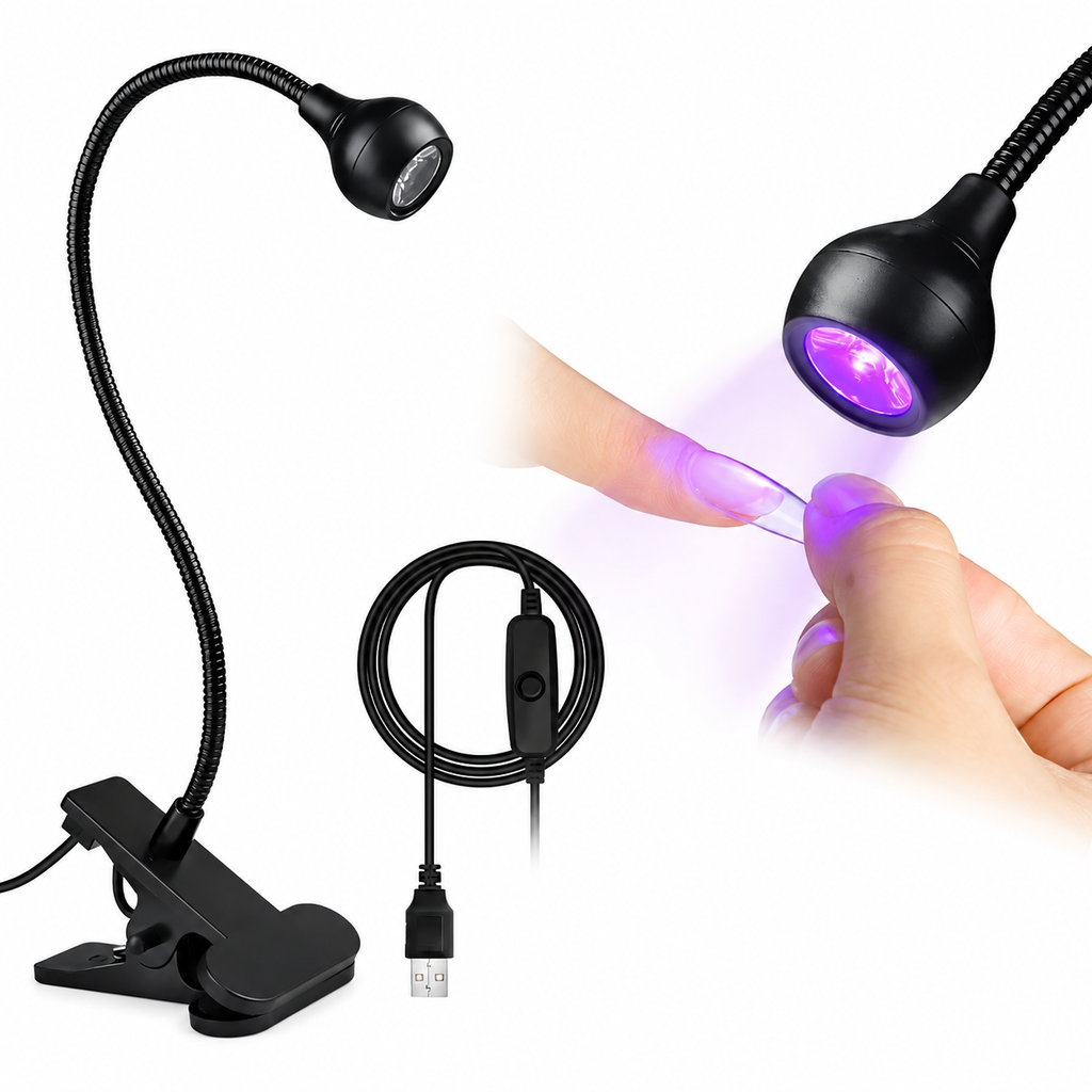 Mini lampada torcia led con morsetto