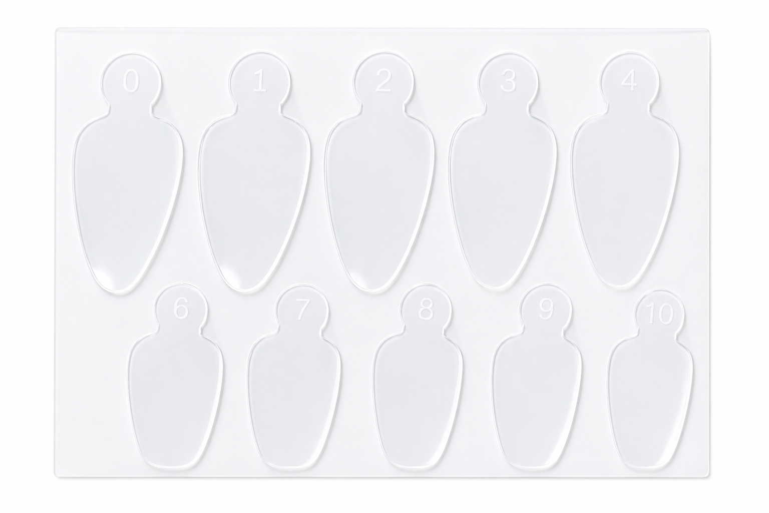 French Stickers in silicone per tip dual Form curva