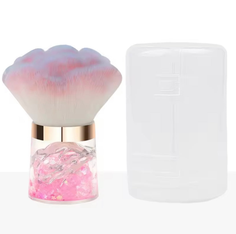 pennello manico glitter per polveri di limatura (con custodia)