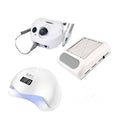 KIT DA 3 PEZZI : ASPITATORE 80W , FRESA NAIL DRILL 35.000 GIRI E LAMPADA SUN 5 4