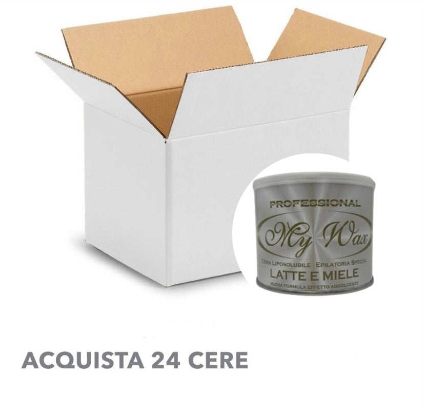 Conf. Da 24 cere in barattolo my wax (da scegliere)