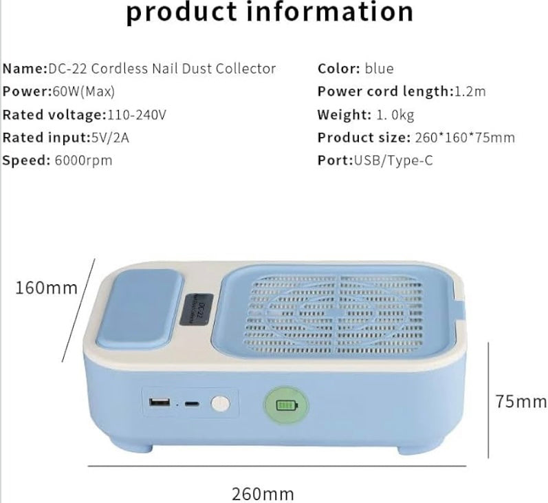 Aspiratore DC-22 ricaricabile 60 watt