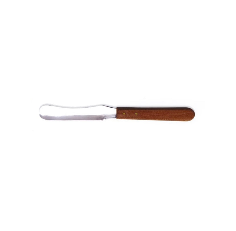 Spatola in acciaio Curve inox/legno per cerette
