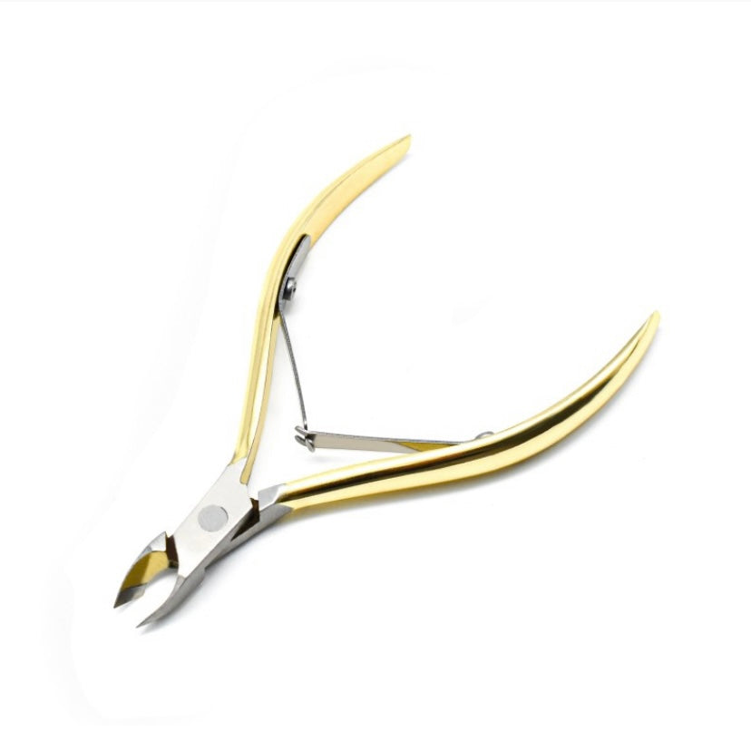 tronchesina in acciaio per cuticole gold