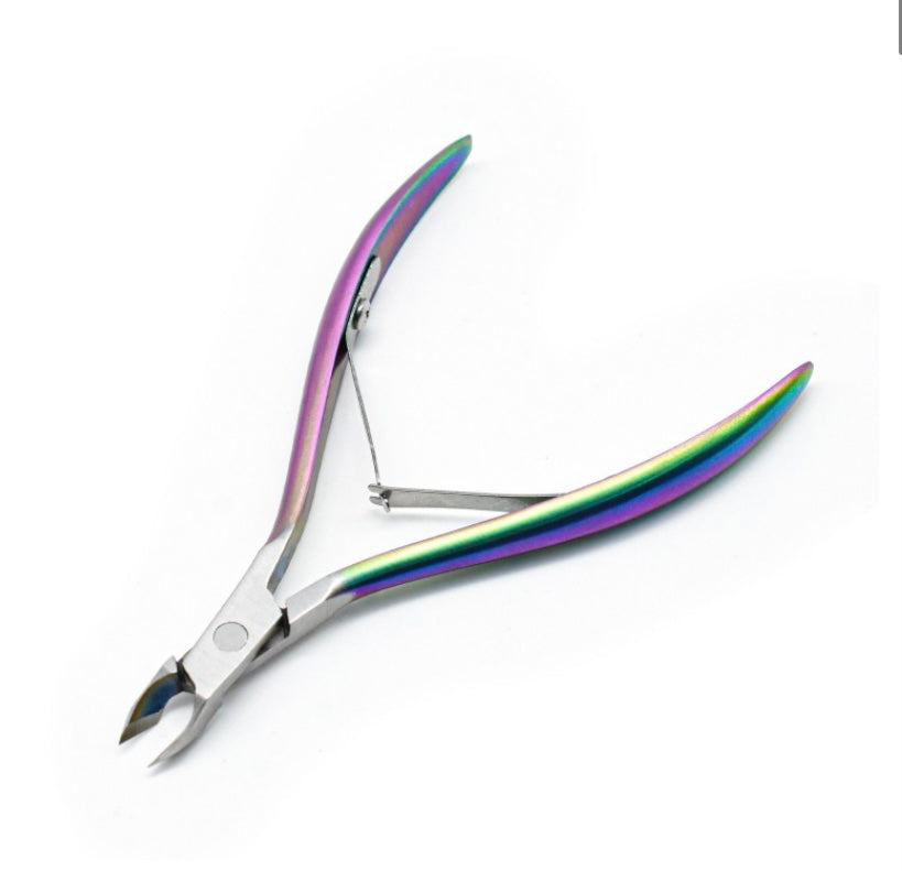 tronchesina in acciaio per cuticole rainbow