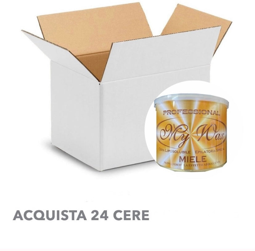 Conf. Da 24 cere in barattolo my wax (da scegliere)