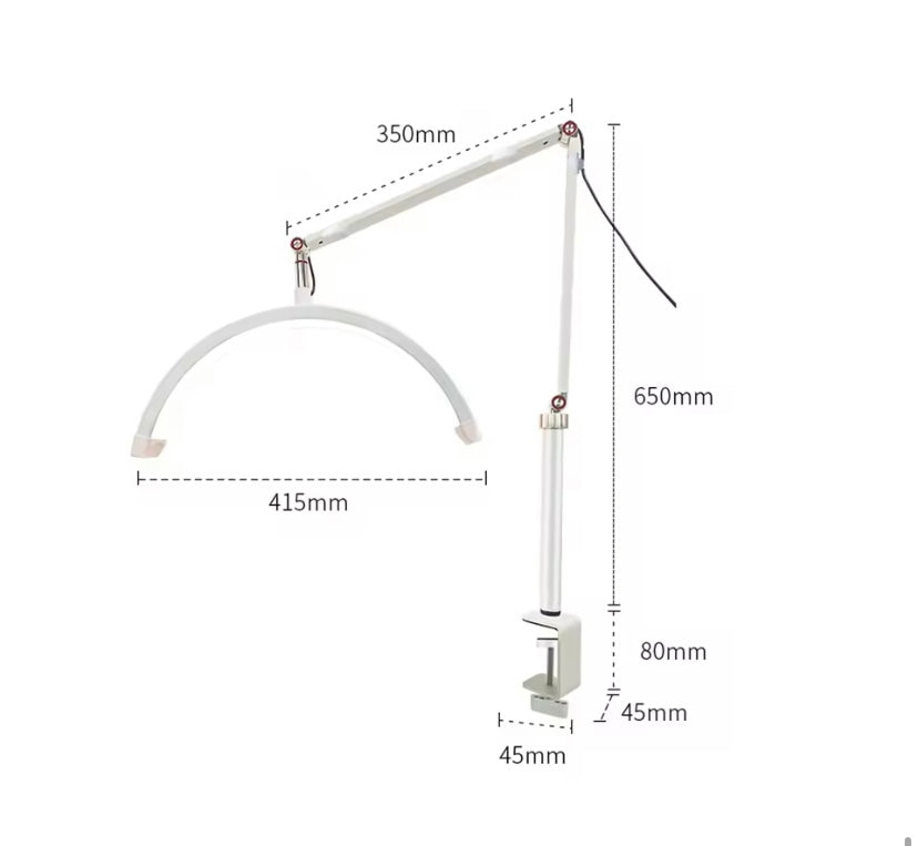 luce led ad arco con morsetto (per il tavolo)