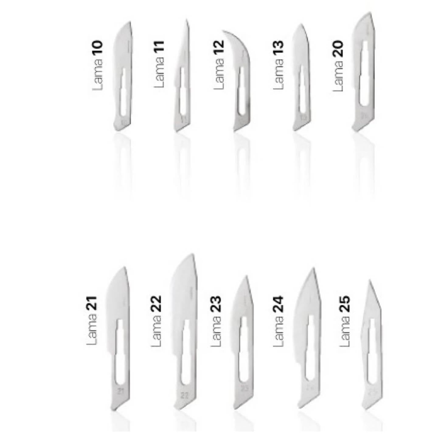 set da 10 pz lame bisturi