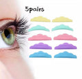 5 paia bigodini colorati per laminazione ciglia