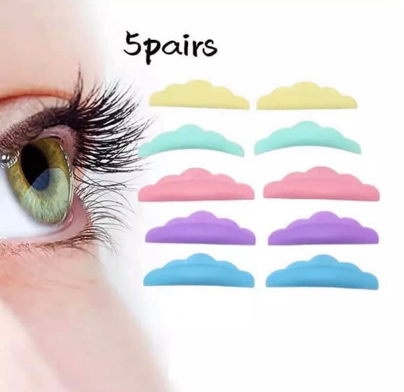 5 paia bigodini colorati per laminazione ciglia