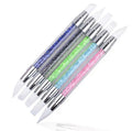 set 5 pennelli in silicone doppia punta
