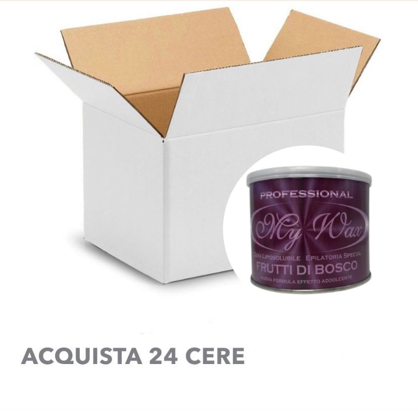 Conf. Da 24 cere in barattolo my wax (da scegliere)