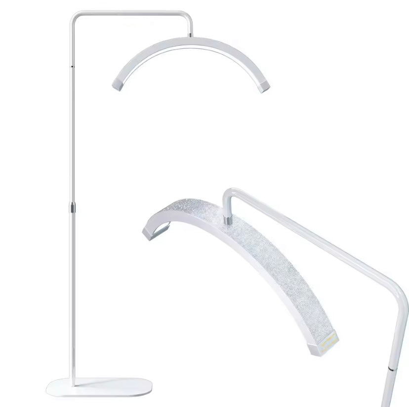 Lampada Da Pavimento Curva Moon con strass