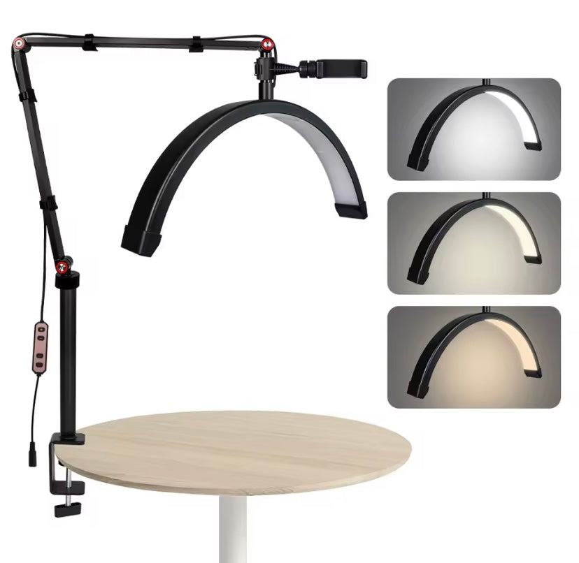 luce led ad arco con morsetto (per il tavolo)