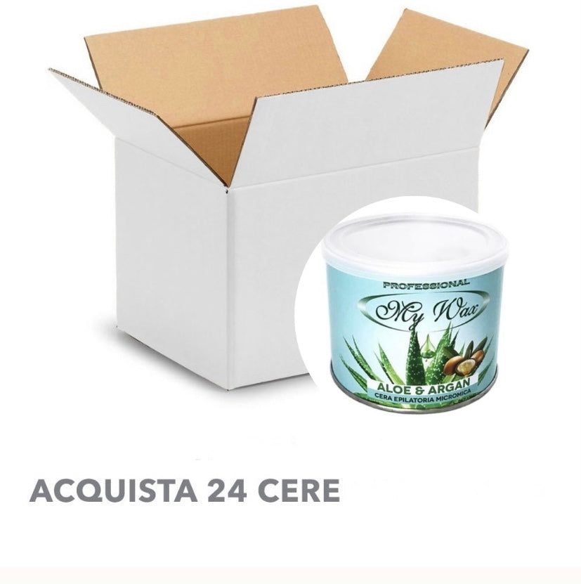 Conf. Da 24 cere in barattolo my wax (da scegliere)