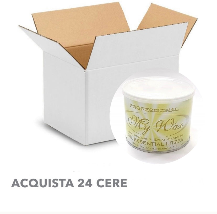 Conf. Da 24 cere in barattolo my wax (da scegliere)