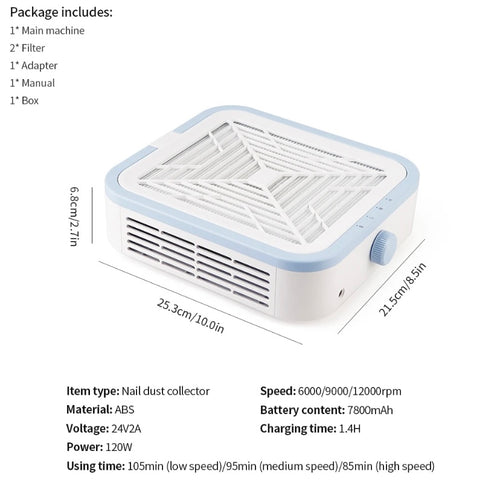 ASPIRATORE WL-08 RICARICABILE 120 WATT