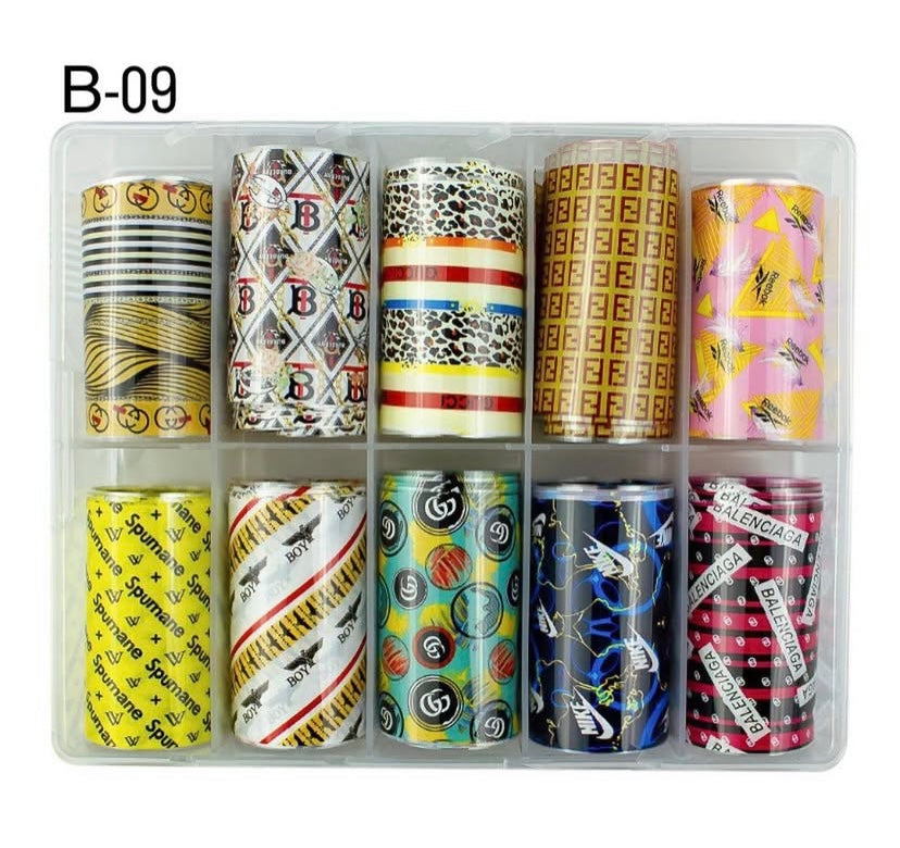 set foil con loghi