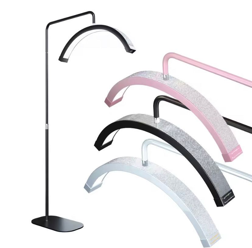Lampada Da Pavimento Curva Moon con strass