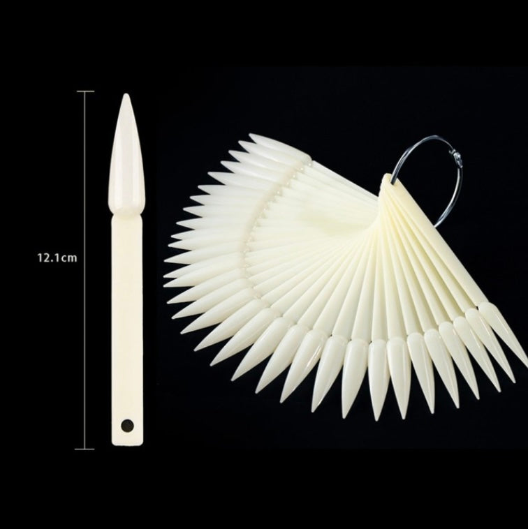 espositore tips ad anello stiletto natural - 40pz