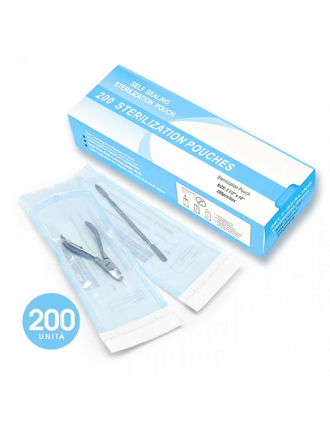 Conf. Da 200 bustine per attrezzi sterilizzati (misura XL 110x280)