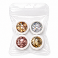Set 4 pz flakes hologram nail art