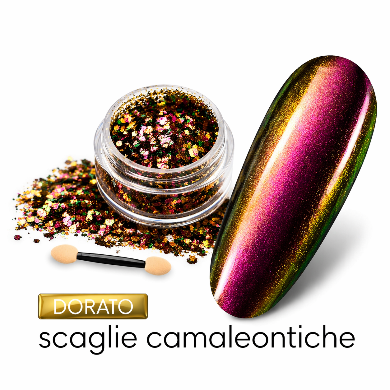 scaglie/polvere camaleontica dorato (alta qualità)