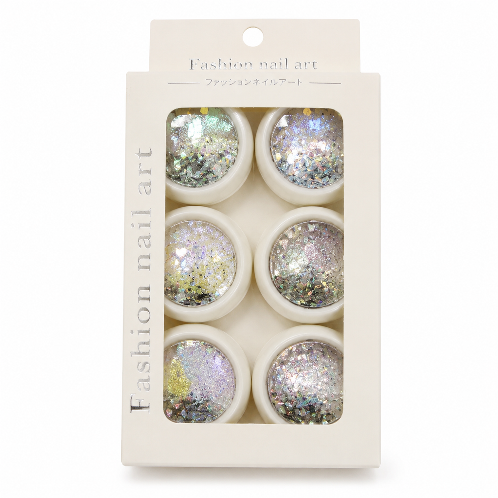 Set 6 glitter aurora shine (alta qualità)