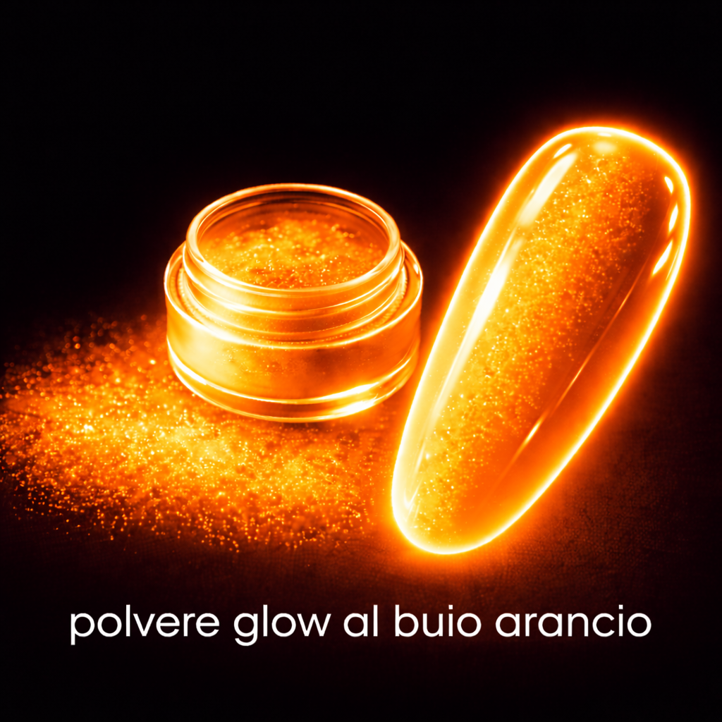 polvere GLOW arancio (che si illumina al buio)