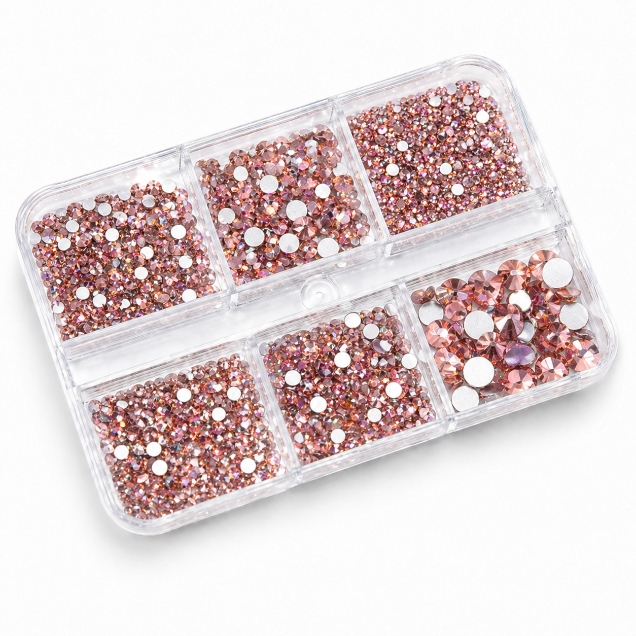 Box Swarovsky mix rosa gold stone