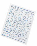 STICKERS 3D CROMO RIFLESSI BLU