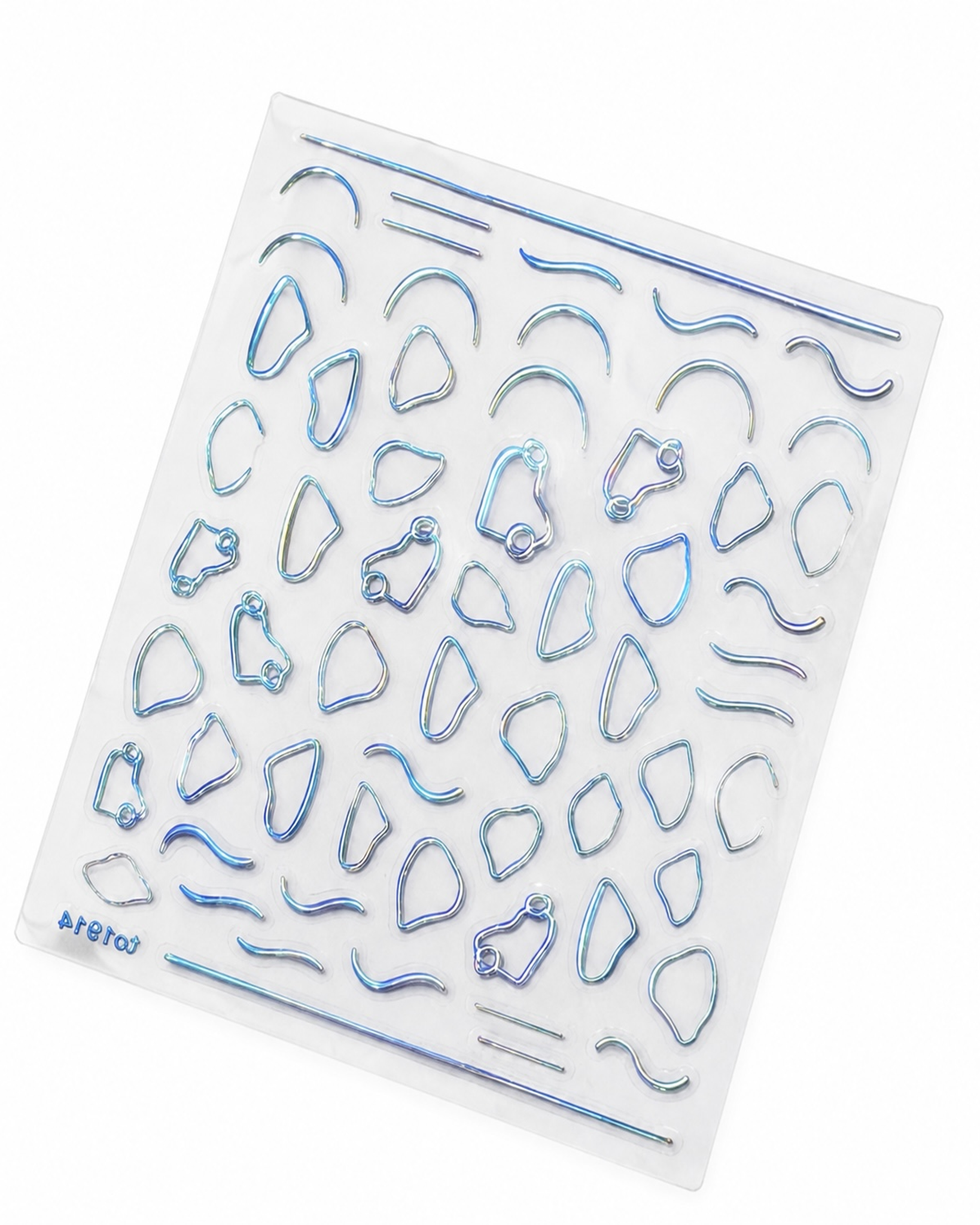 STICKERS 3D CROMO RIFLESSI BLU