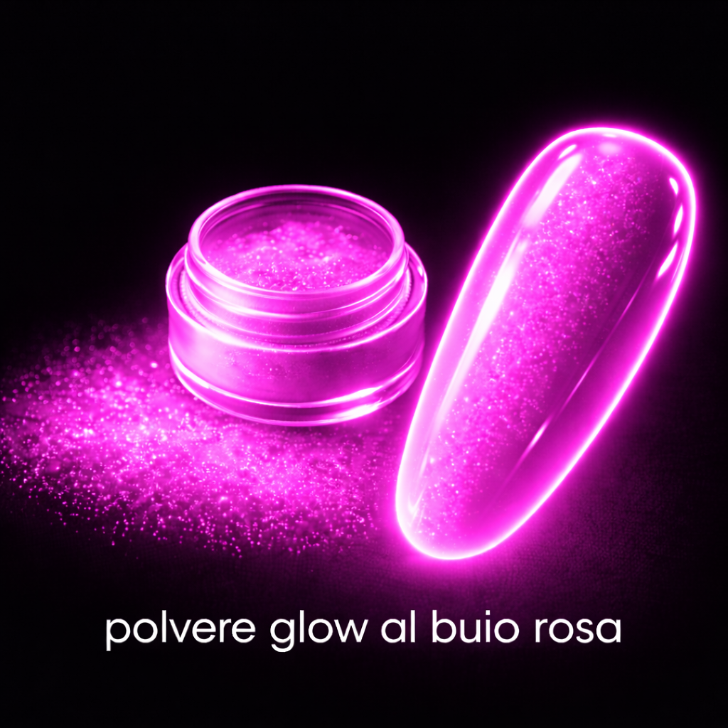 polvere GLOW rosa (che si illumina al buio)